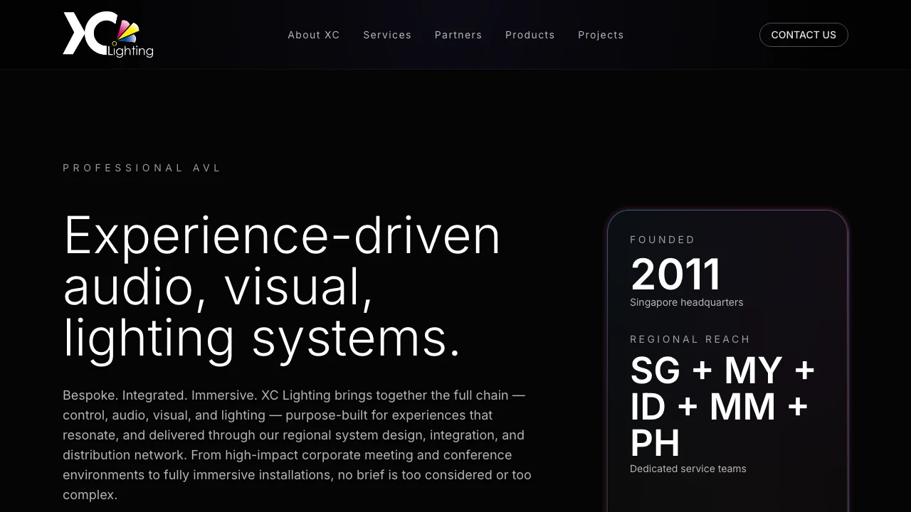XC Lighting project visual